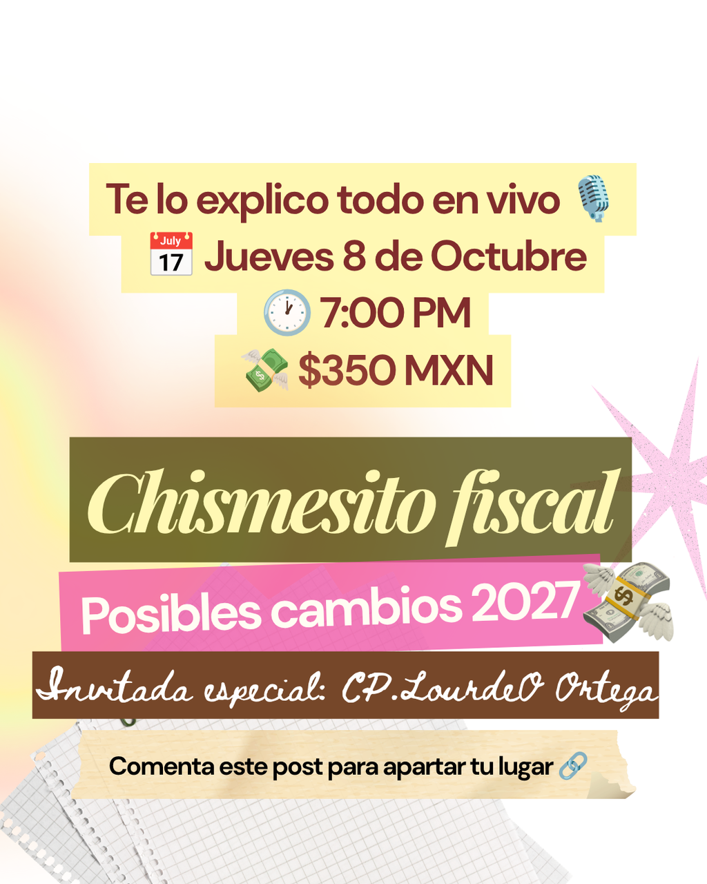 Chismesito Fiscal: 2027 Posibles Cambios