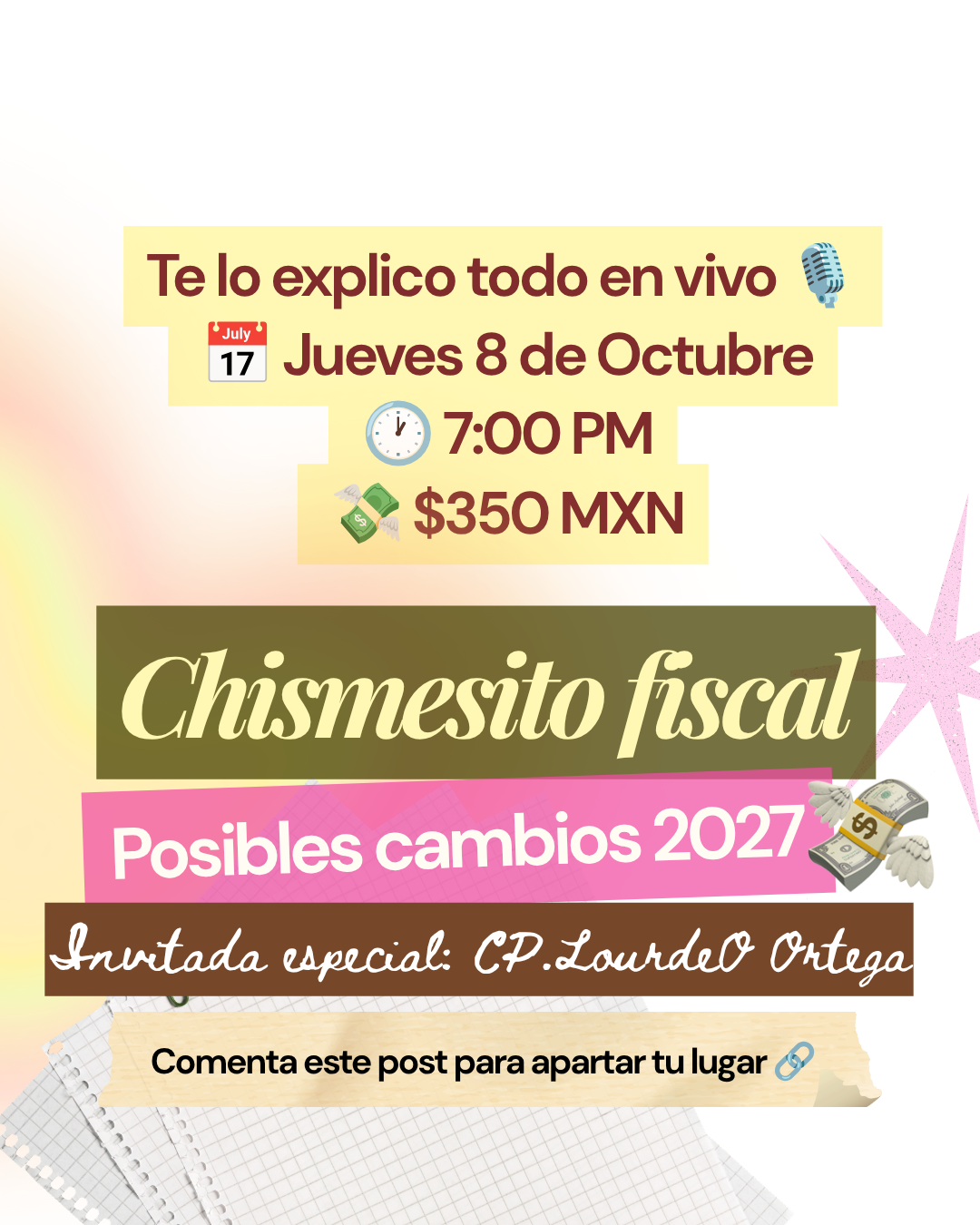 Chismesito Fiscal: 2027 Posibles Cambios
