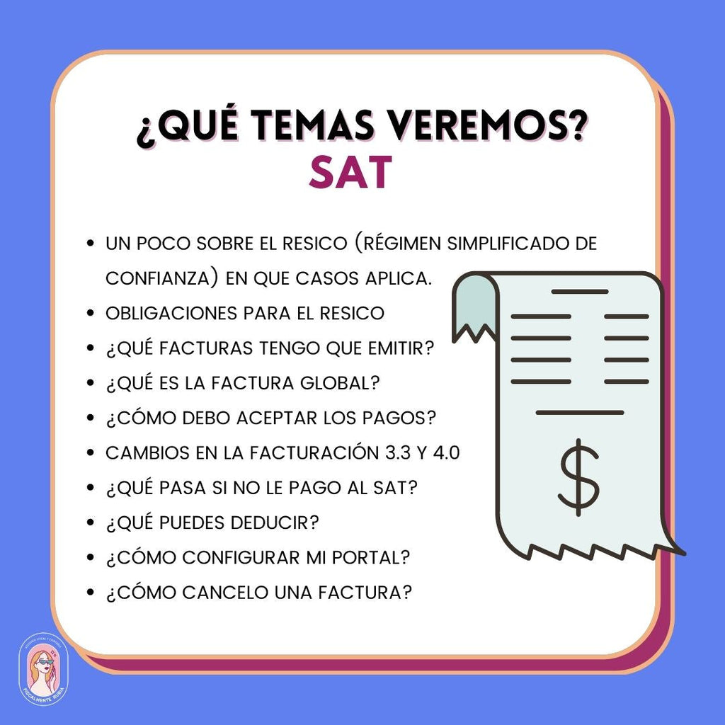 CURSO GRABADO: Aprende a facturar en el portal del SAT FACTURACION 4.0 2023